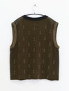 YANYAN KNITS Fall/Winter 2025: Daisy Work Jacket / V-Neck Vest / DAISY Maxi Skirt YYK-YYW24-0434-LV Vest (YYW25-2051)